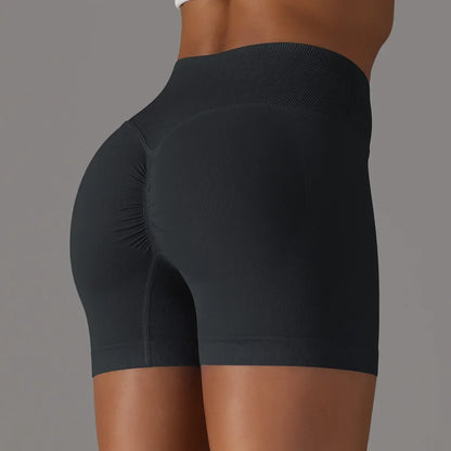 Women’s High Waist Scrunch Butt Yoga Shorts – Seamless Workout Fitness Leggings