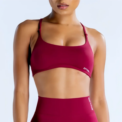 Seamless Twist Back Yoga Bra – Medium Support Fitness Crop Top