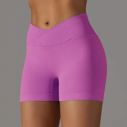 Women’s High Waist Scrunch Butt Yoga Shorts – Seamless Workout Fitness Leggings