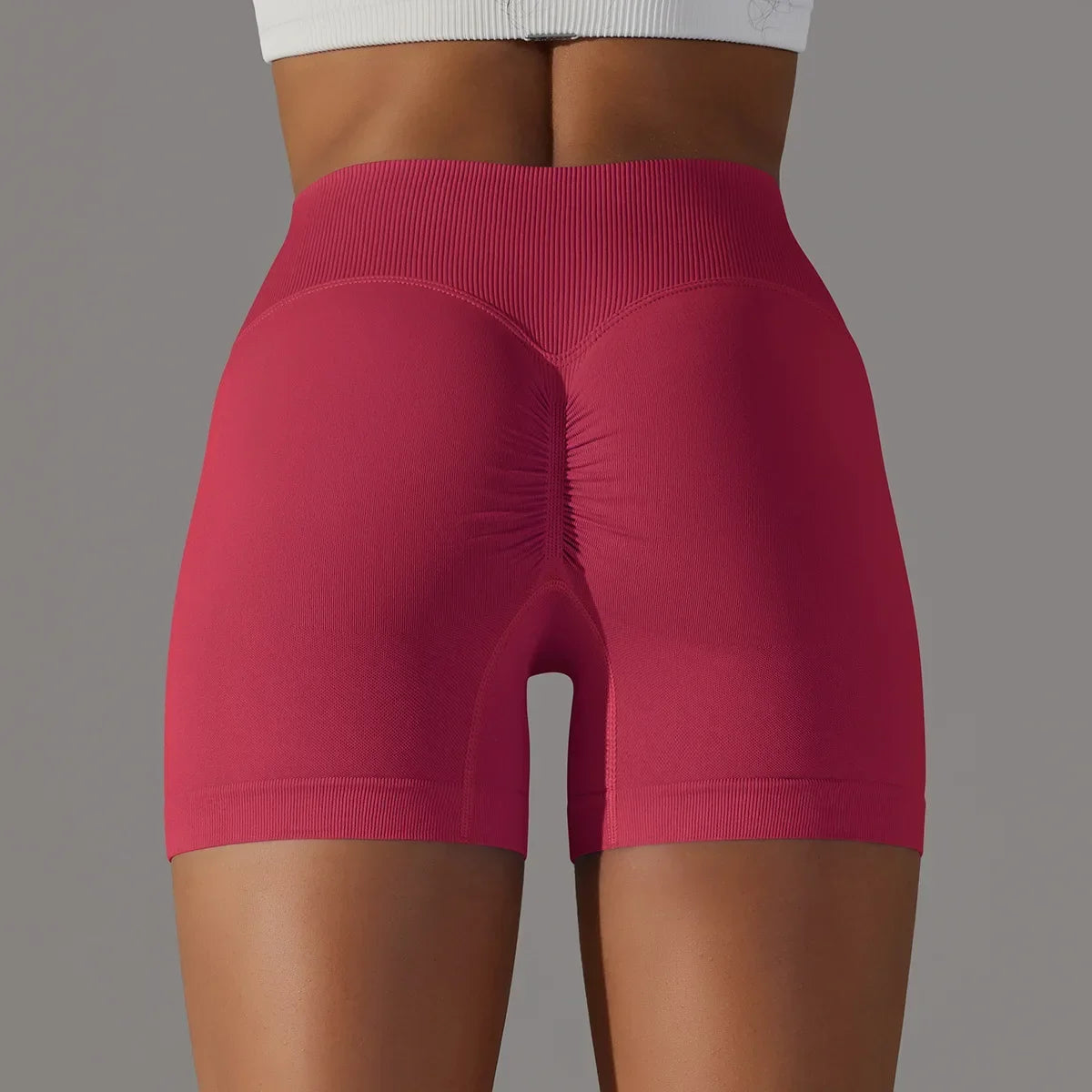 Women’s High Waist Scrunch Butt Yoga Shorts – Seamless Workout Fitness Leggings