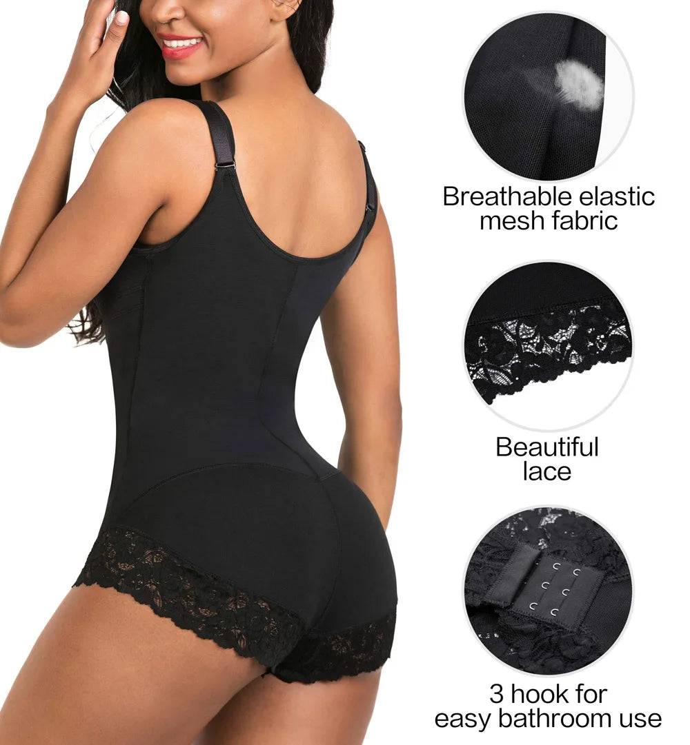 Women’s Waist Trainer & Butt Lifter Bodysuit – Slimming & Shaping Shapewear.