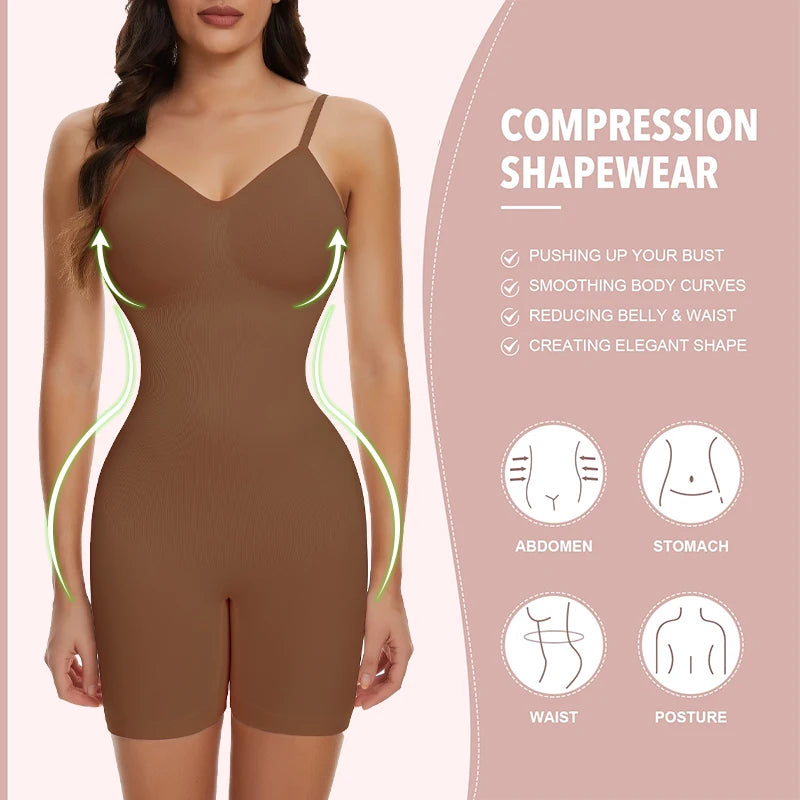 Low-Back Mesh Bodysuit – Seamless Butt Lifter & Tummy Control Shapewear