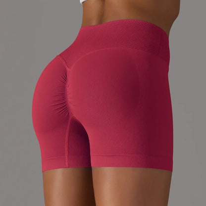 Women’s High Waist Scrunch Butt Yoga Shorts – Seamless Workout Fitness Leggings