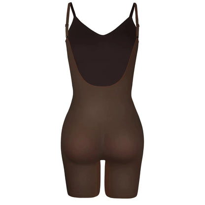 Low-Back Mesh Bodysuit – Seamless Butt Lifter & Tummy Control Shapewear