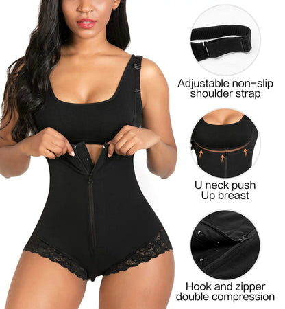 Women’s Waist Trainer & Butt Lifter Bodysuit – Slimming & Shaping Shapewear.