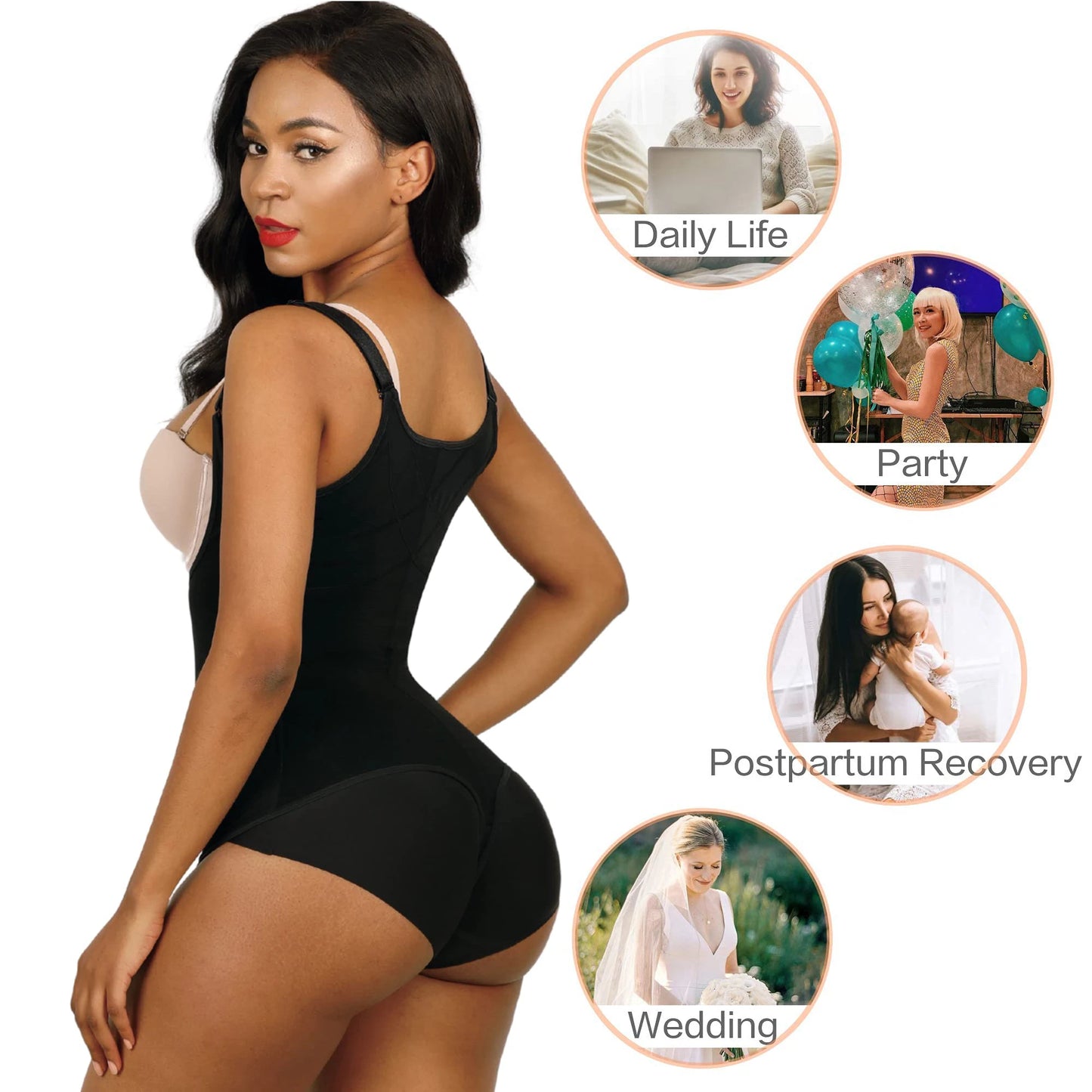 Women’s Waist Trainer & Butt Lifter Bodysuit – Slimming & Shaping Shapewear.