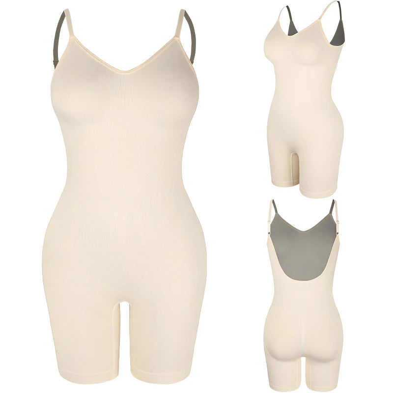 Low-Back Mesh Bodysuit – Seamless Butt Lifter & Tummy Control Shapewear