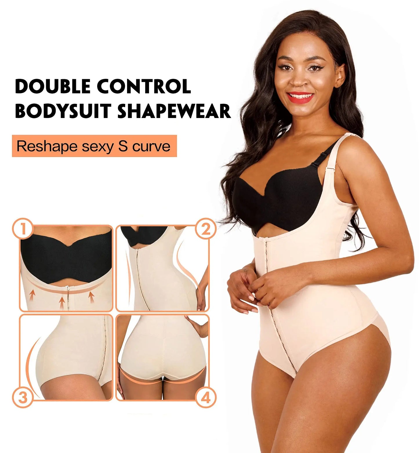 Women’s Waist Trainer & Butt Lifter Bodysuit – Slimming & Shaping Shapewear.