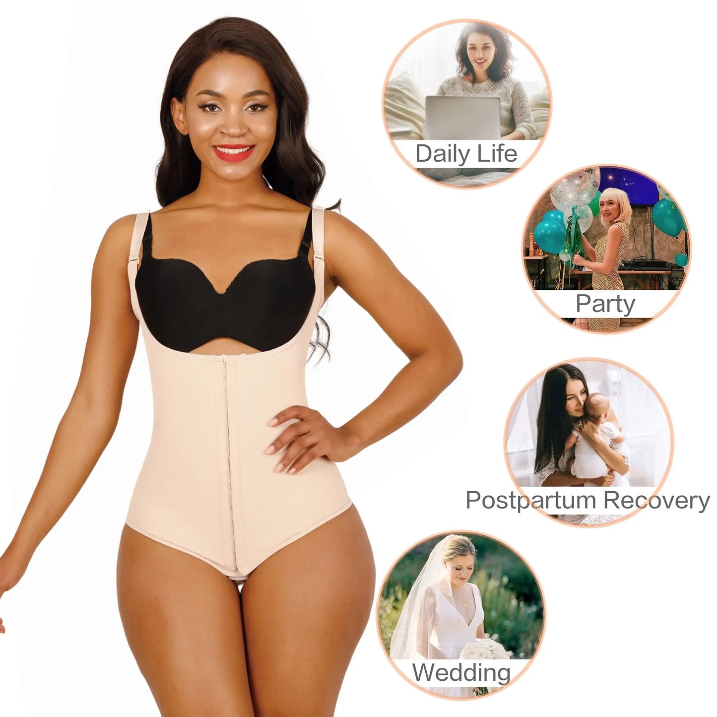 Women’s Waist Trainer & Butt Lifter Bodysuit – Slimming & Shaping Shapewear.