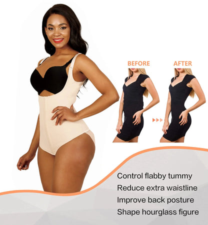 Women’s Waist Trainer & Butt Lifter Bodysuit – Slimming & Shaping Shapewear.