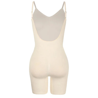 Low-Back Mesh Bodysuit – Seamless Butt Lifter & Tummy Control Shapewear