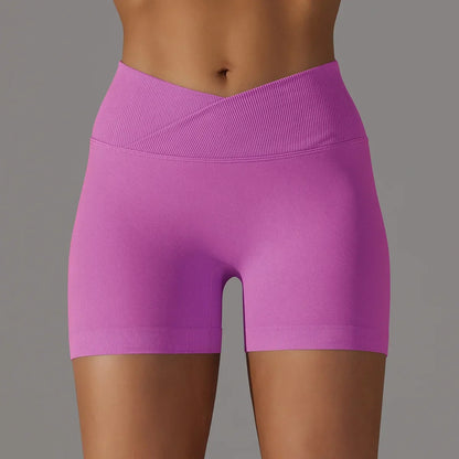 Women’s High Waist Scrunch Butt Yoga Shorts – Seamless Workout Fitness Leggings